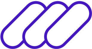 An icon of three partially-overlapping purple pills